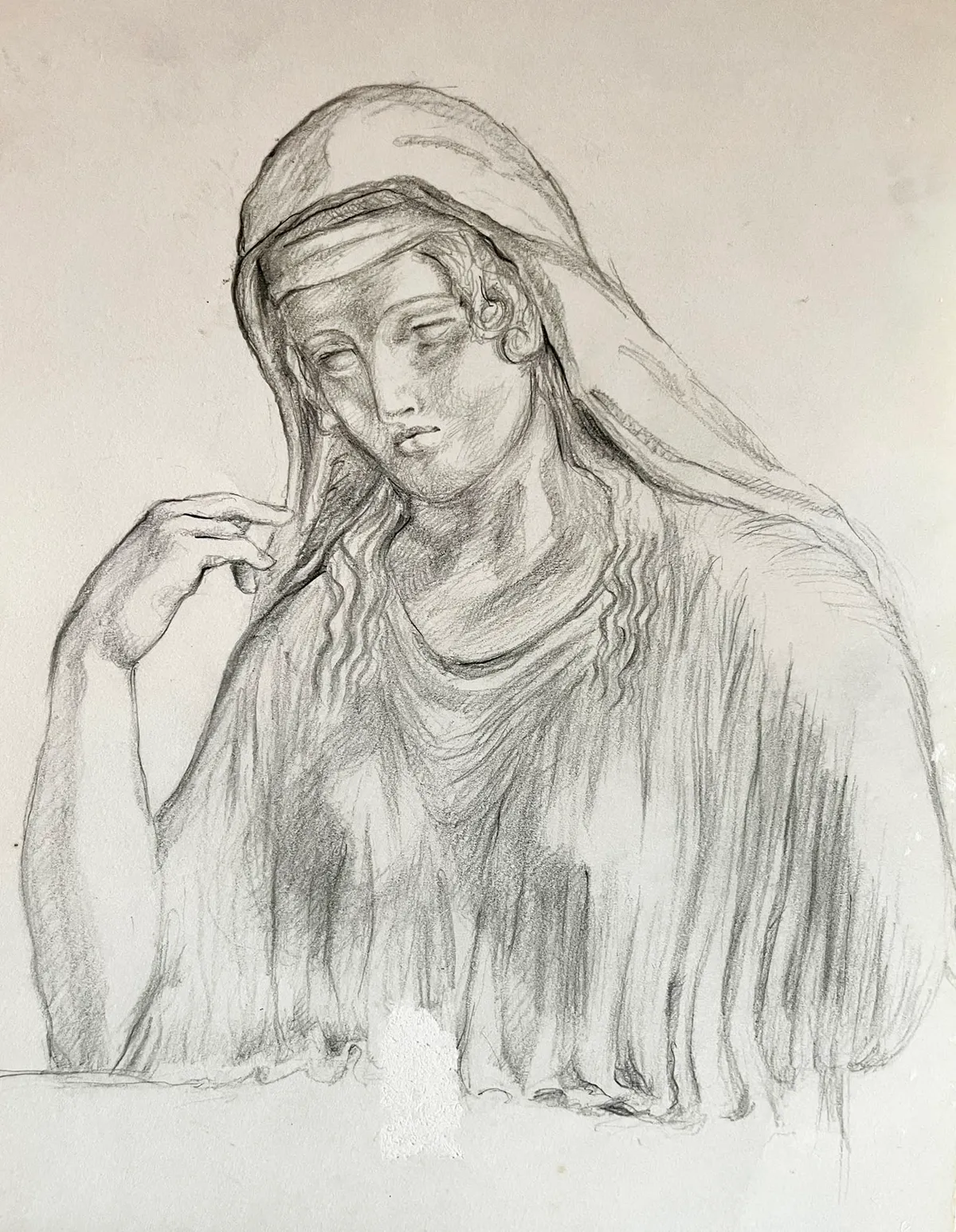 Disegno dal vero di statua greca 2