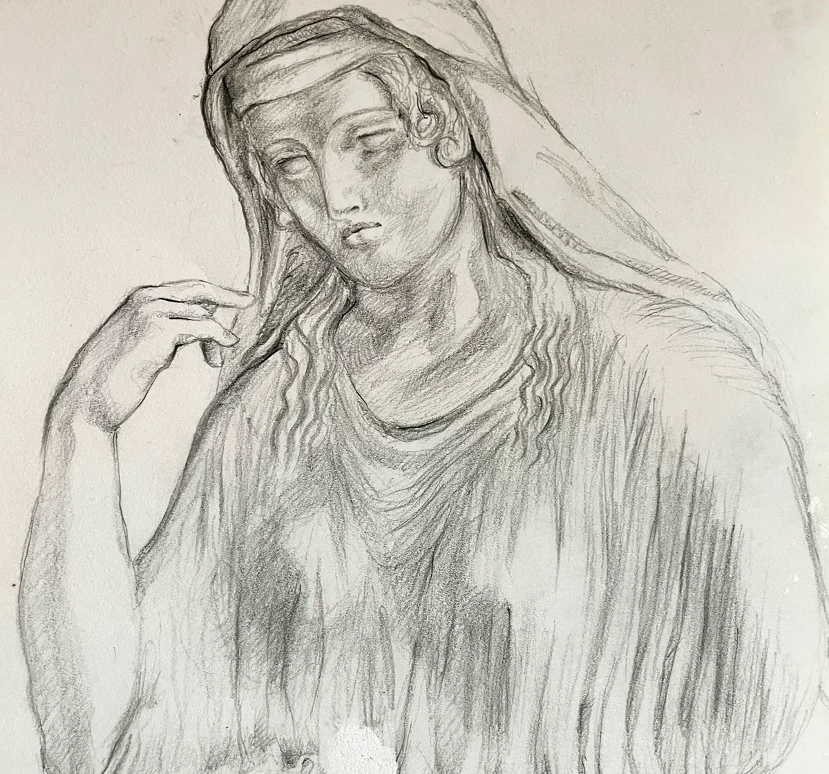 Disegno dal vero di statua greca 2