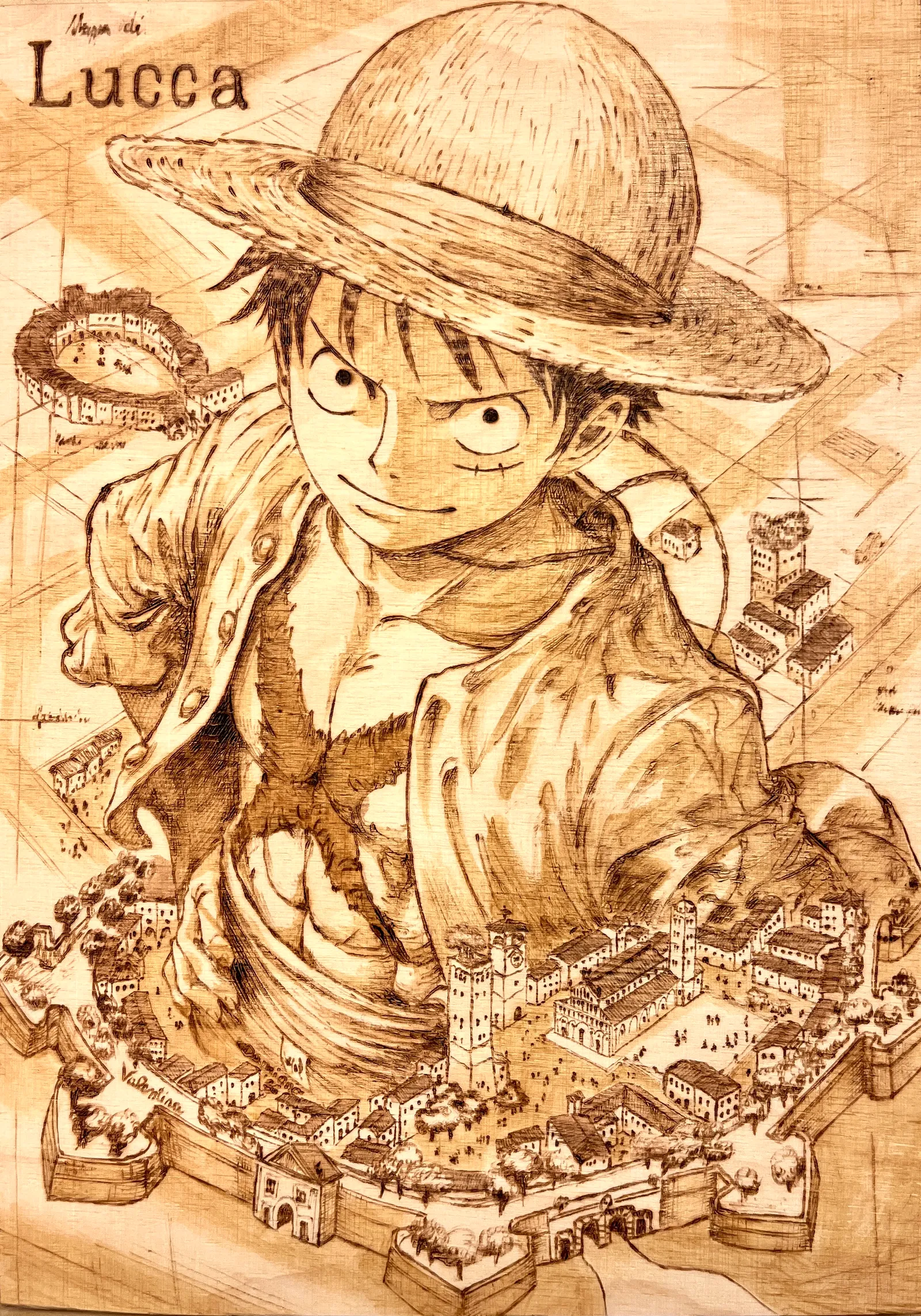 Luffy e la mappa di Lucca