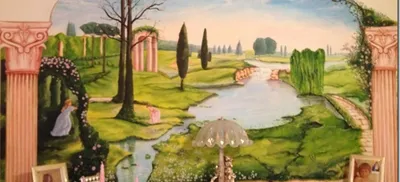 Paesaggio murale per soggiorno