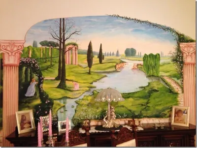 Paesaggio murale per soggiorno