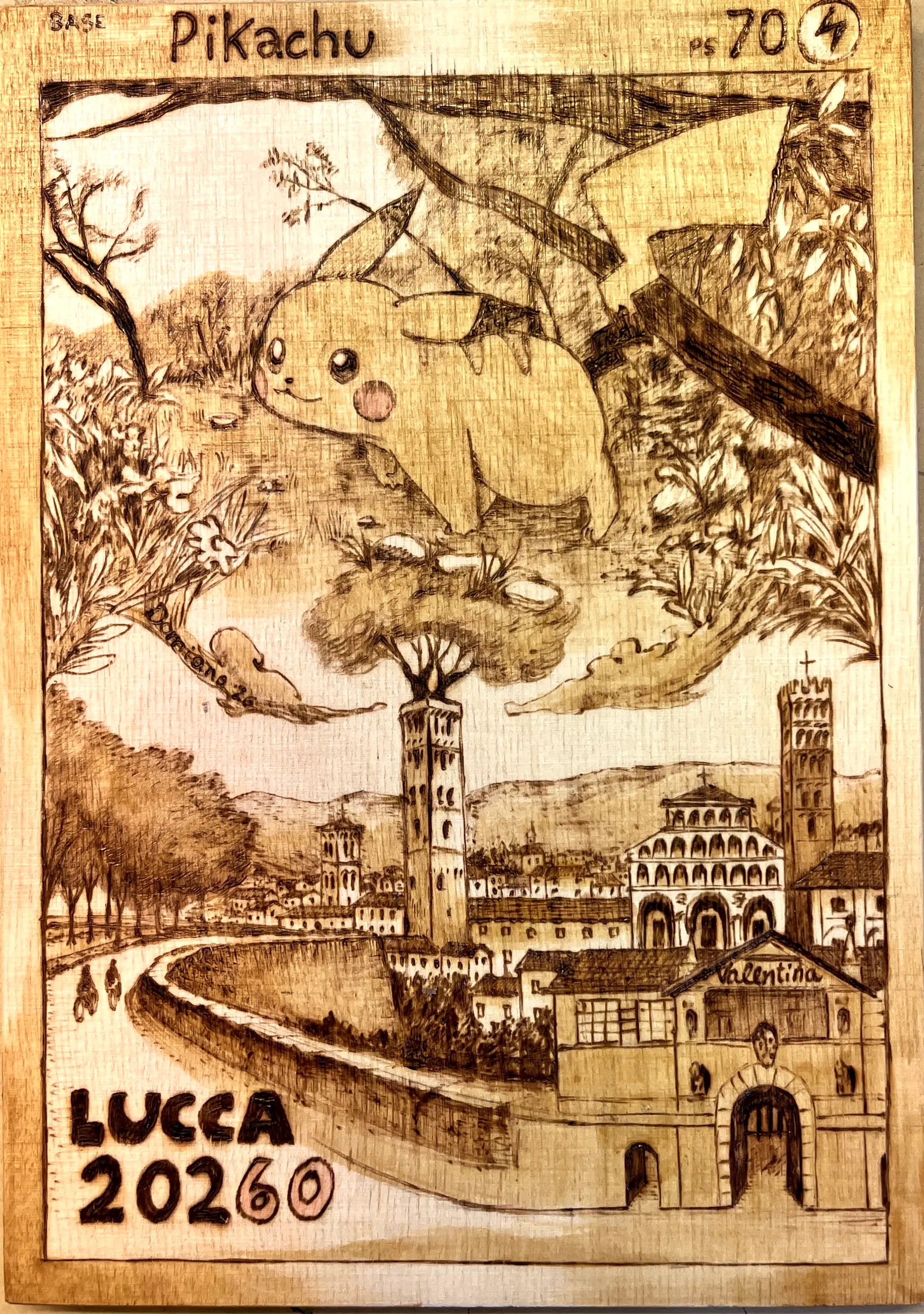 Pikachu e la Torre Guinigi